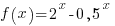 f(x) = 2^x - {0,5}^x